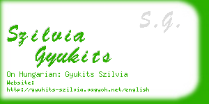 szilvia gyukits business card